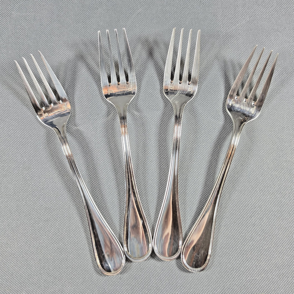 Christofle Albi Silverplate Vintage Salad Forks Set of 4 France